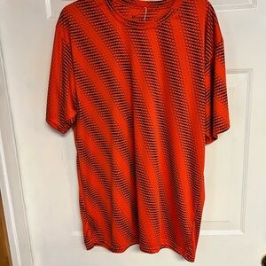 Holloway Orange and CarbonStriped Men's Tee